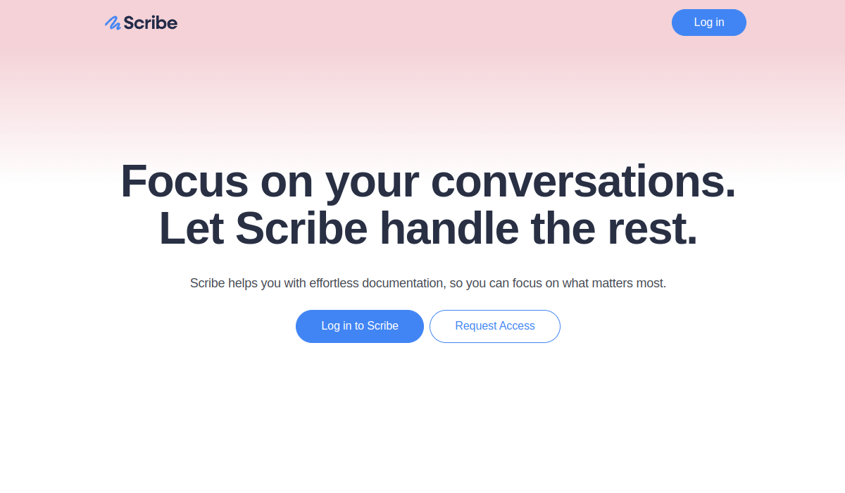 Scribe interface preview